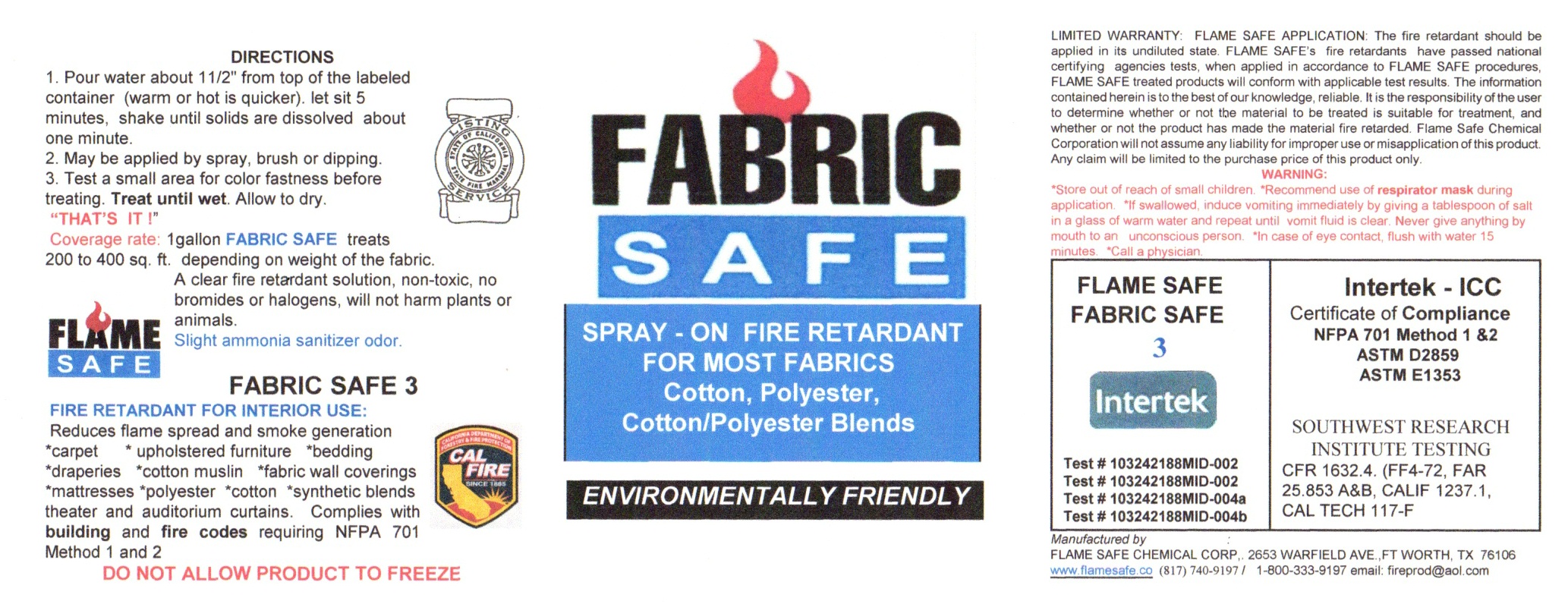 LABEL FABRIC SAFE 3
